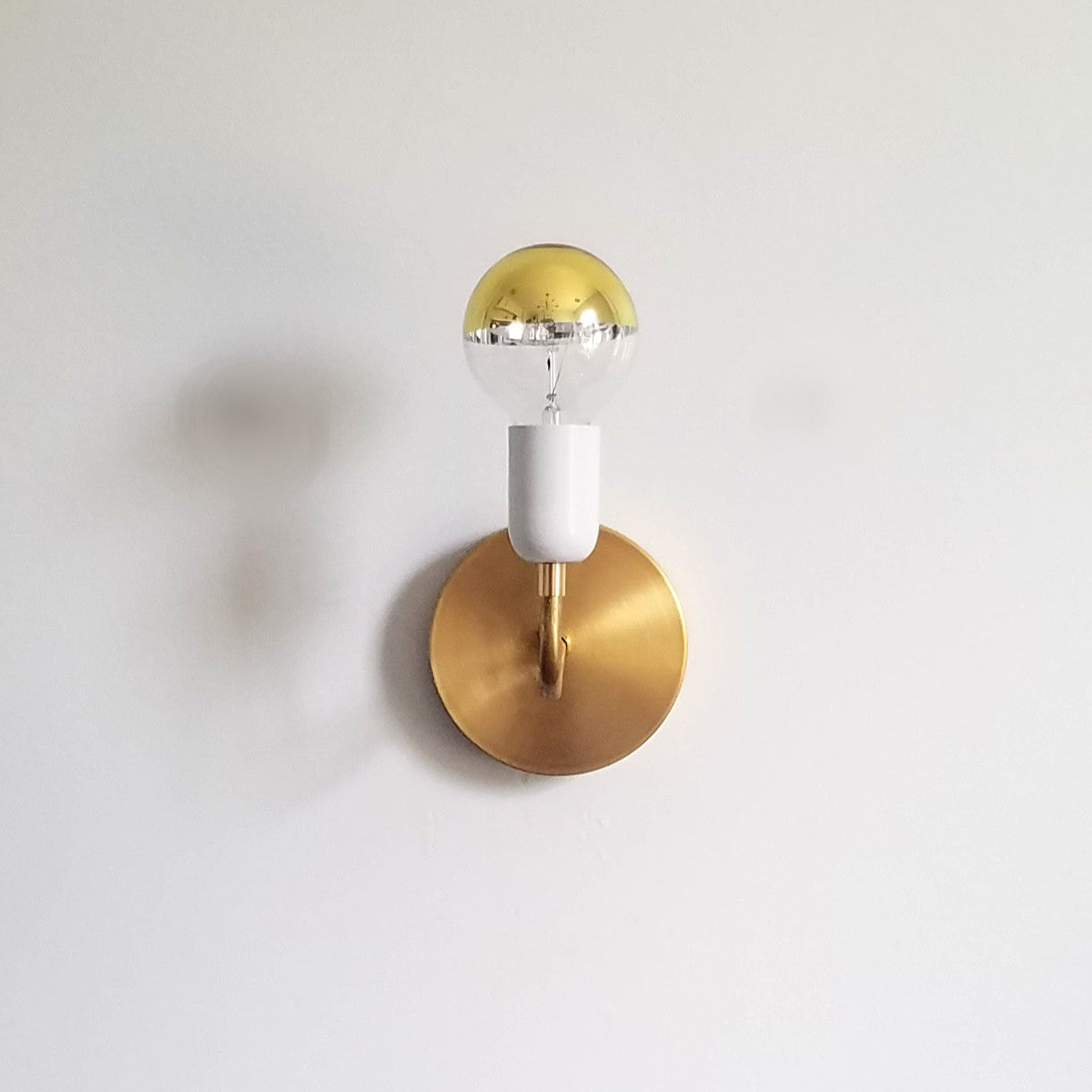 Boho Brass Wall Sconce - Colorful Accent for Bedroom & Hallway Spaces